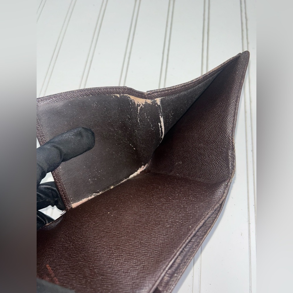 Louis Vuitton Portefeuille Elise Damier Wallet Women Brown One Size - Picture 9 of 10